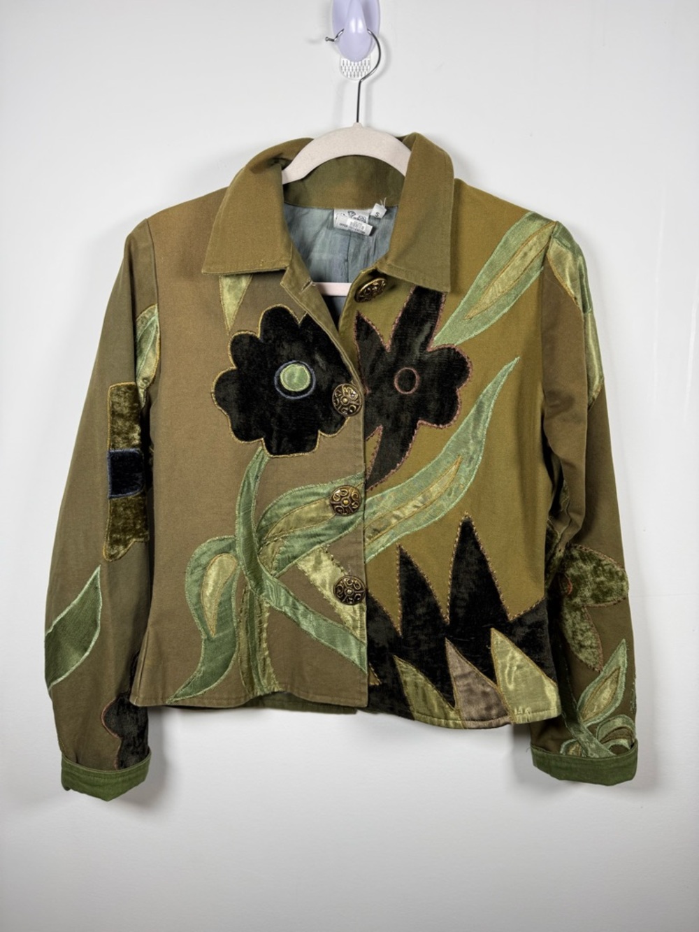 PARSLEY & SAGE | Vintage Y2K Floral Intricate Button Blazer Size S